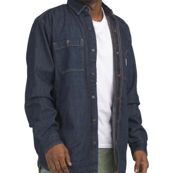 NEW CARHARTT Big And Tall Denim Shirt Jacket in Glacier for men 925 5m3 - Picture 2 of 6